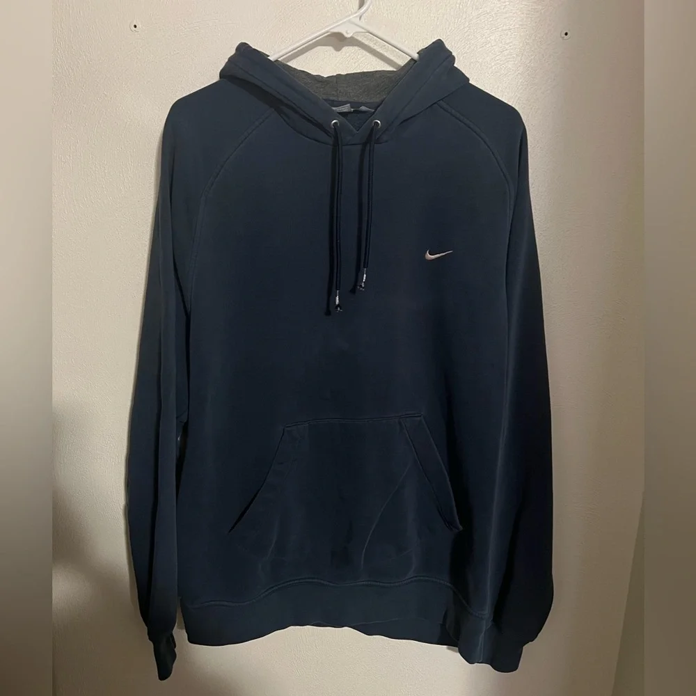 NIKE Vintage Early 2000's Casual Athleisure Hoodie Navy Blue Men's‎ Size L GUC